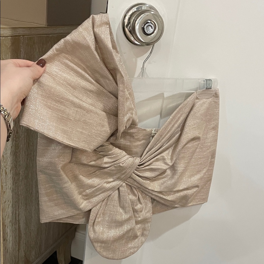 Elegant Beige Crop Top